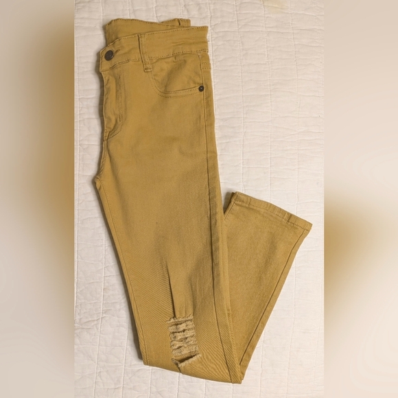 Fredd Marshall Distressed Skinny Jeans, boys size 12, khaki/tan color - Picture 2 of 6